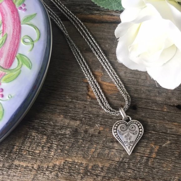 Brighton Jewelry - Brighton Heart Triple Strand Necklace